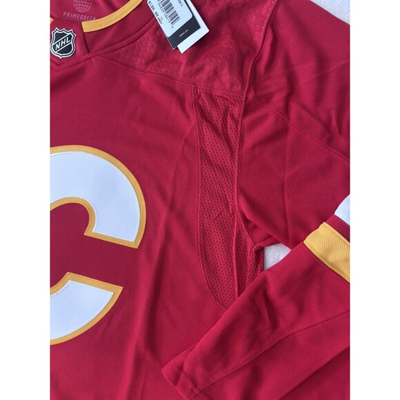 Calgary Flames MIC Adidas Primegreen Size 54 Home Red Sewn Jersey NWT - Picture 5 of 10